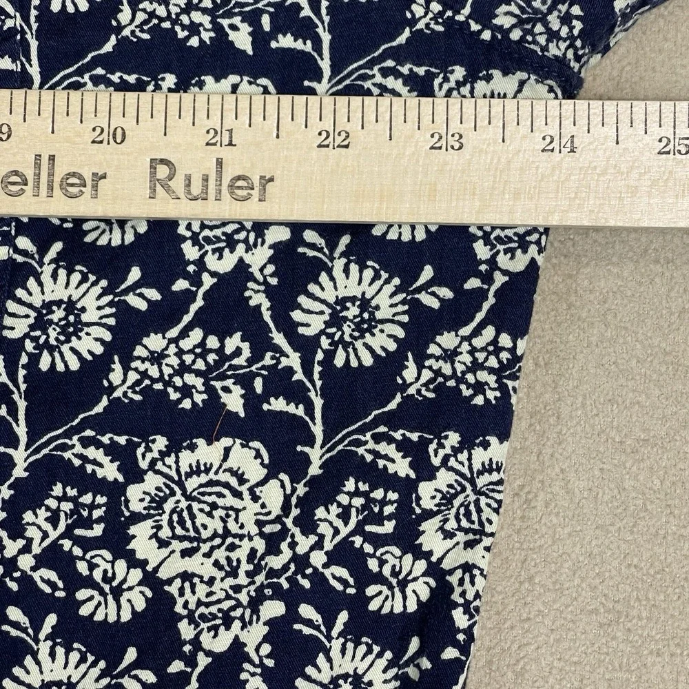 Ed Hardy Button Down Mens XL EHSH0608 Navy Blue Floral Long Sleeve EUC